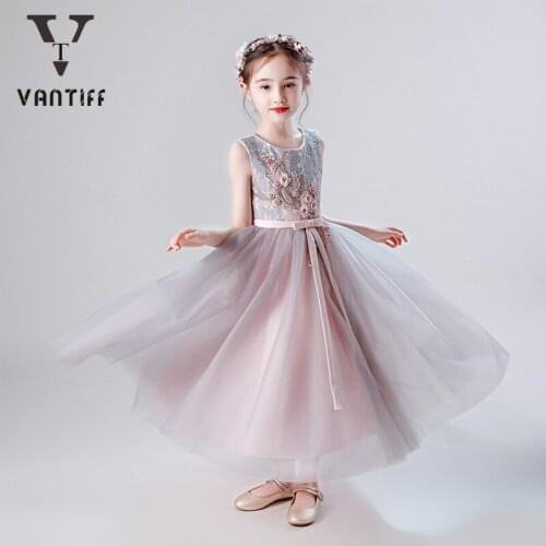 2021 Summer Princess Dress for Girls Fairy Dresses Children Costume Long Dress Mesh Birthday Party Wedding Evening Clothes