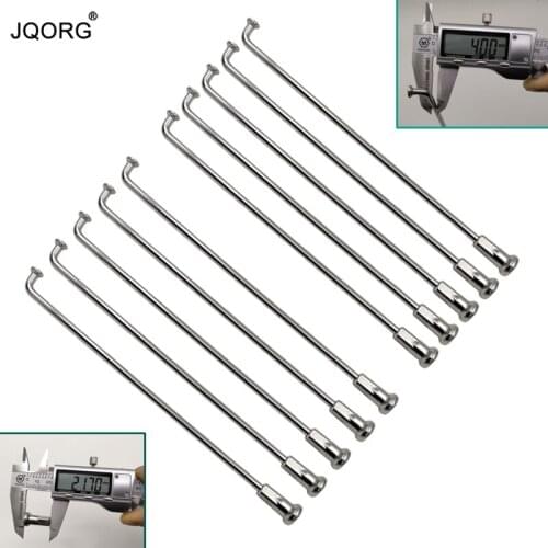 Diameter 4.0 mm Material 304 Stainless Steel J-bend Equal Diameter Lighting Sliver Color Round Body Motorcycle Spokes With Caps