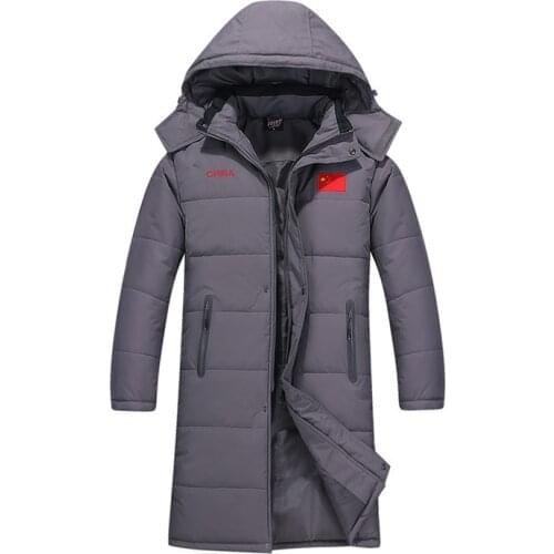Long Cotton-padded Coat Thick Sports Cotton-padded Clothes Outdoor Mens And