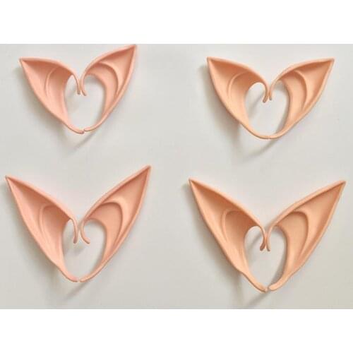 Long Prosthetic Fairy Pixie Elf Ear Halloween Latex Ear Tips Alien vampire Fairy Cosplay Props Anime theme decor 10cm 12cm gift