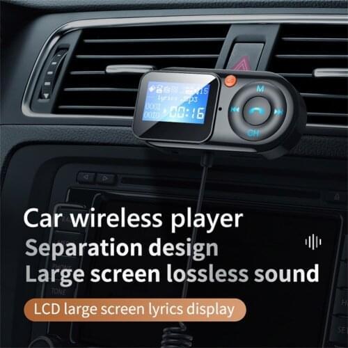 Car FM Transmitter B-T 5.0 with Microphone Car Stereo AUX Audio MP3 Player USB PD Fast Charging with LCD Display
