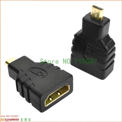 Micro HDMI-compatible to HDMI Cable Converter Adapter Micro Type D Male to Type A Female Connector For TV LCD HDTV