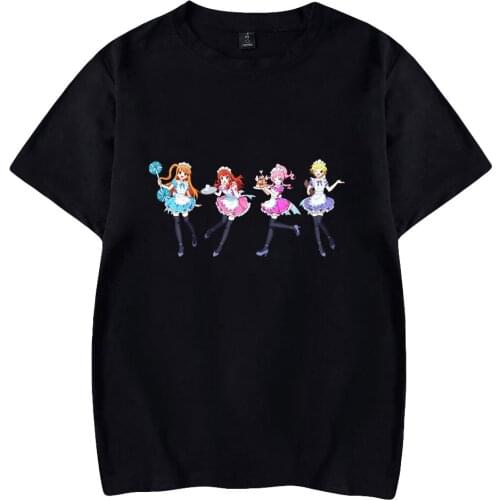 Kawaii 2021 New Idol Time Pripara Merch 2D Print T-shirt Women/Men Clothes Hot Sale Tops Short Sleeve T Shirt Y2K Anime Pullover