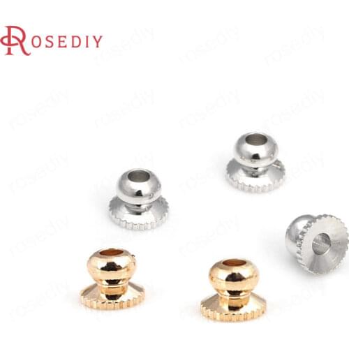 20PCS 4x3MM 24K Champagne Gold Color Plated Brass Beads Caps High Quality Diy Jewelry Accessories