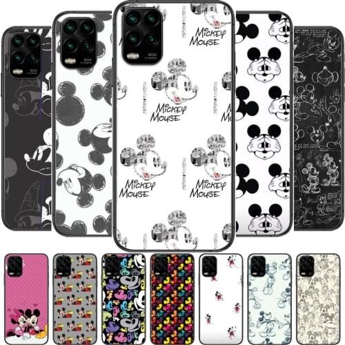 Personality Mickey cartoon Phone Case For XiaoMi Redmi Note 11 10 9S 8 7 6 5 A Pro T Y1 Anime Black Cover Silicone Back Pre