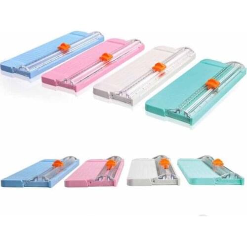 Mini Precision Rotary Paper Cutter Scrapbook Photo Trimmer With Finger Protection Slide Ruler Design For Home School Office