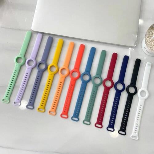 New Case For Apple AirTags Soft Silicone Straps Anti-Scratch Bracelet Protective Cover Shell for AirTag Children Watch Strap