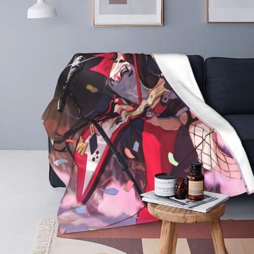 Honkai Impact 3 Acg Sci-fi Blanket Flannel Decoration Mobile Game Girl Anime Throw Blanket for Sofa Travel Bedding Throws