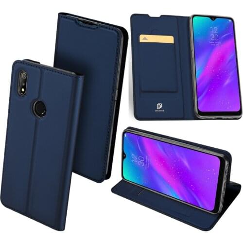 Original Dux Ducis Leather Case For Realme 3 5 Pro Coque Realmi3 Luxury Thin Flip Wallet Case Cover For Oppo Realme 3/ Pro Cases