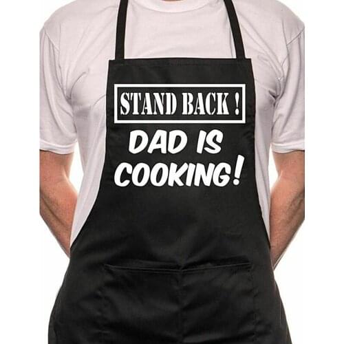 Custom Summer Creative Mens Apron,Funny Grill Daddy Apron,Personalized Stand Back Dad Is Cooking,Modern Humorous BBQ Apron Gift