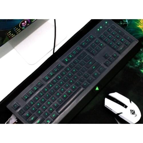 Transparent Clear Silicone Keyboard Cover protector For Razer Cynosa Chroma Wired Keyboard