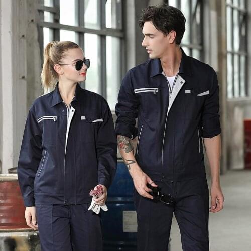 Working Clothes Set Men Women Railway Construction Breathable Uniform Durable Auto Repair Workshop Mechanical Engineer Coveralls