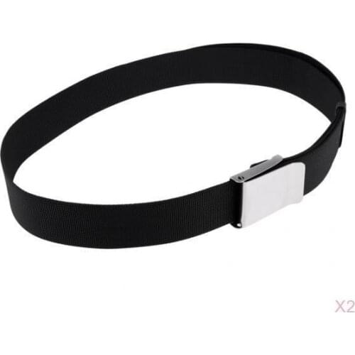 Pack 2 Freediving Weight Belt Webbing & Buckle for Scuba Divers and Snorkelers
