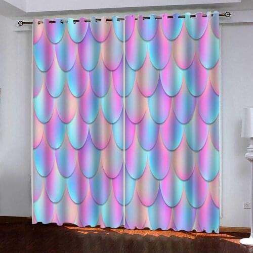 3D Luxury Blackout Curtains For Living Room Bedroom Fashion colorful pattern Wedding room curtains Decoration curtain
