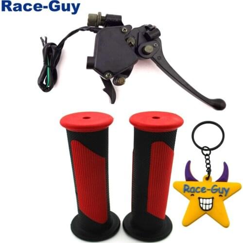 Thumb Throttle Accelerator Assembly Handle Brake Lever + Durable Handle Grips For Chinese ATV Quad 4 Wheeler 50cc 70cc 90cc 110c