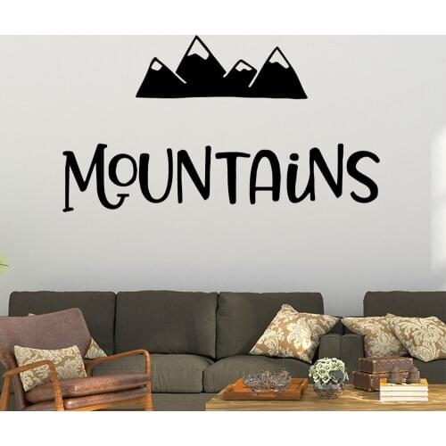 Diy Mountains Nursery Wall Stickers Vinyl Art Decals For Kids Room Decoration Wall Art Decal