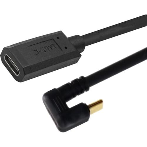 USB3.1 Gold-plated Male to Female 10Gbps 4K 60Hz 3.1Type-C charging data Cable U-shaped 180 Degree Elbow cable