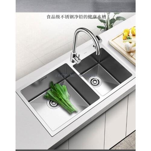 Kitchen Sink Single Tank Double Tank 304 Stainless Steel Sink Sink Thickened Basin Sink