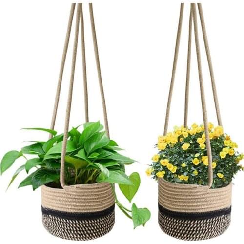 Garden Plant Hangers Rope Hanging Planter Woven Hanging Planter Basket Decorative Flower Pot Holder for Home Decor