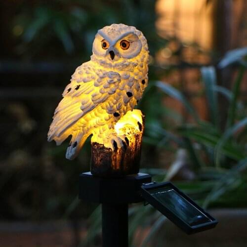 Waterproof Solar Garden Lights Owl Ornament Solar Lamp Outdoor LED Light Energy Saving Light Portable Night Light Garden Decor
