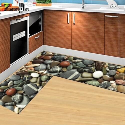 Zeegle Lucky Stone Printed Area Rug For Living Room Bedroom Bedside Mats Anti-slip Area Rug For Kitchen Welcome Door Mats