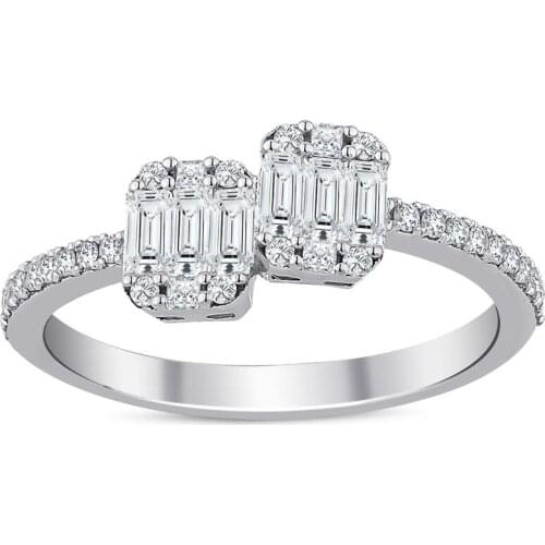 0.51 CT sa. Diamond Baguette Ring Handy Custom Craftsmanship Gift Gold Special Occasions Design Shiny Elegant Jewelry