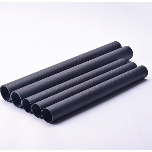 1PC Length 250mm Plain Glossy Carbon Fiber Tube Drone Accessories OD4 5 6 8 10 12 14 18 20 25 30mm Factory Direct Sales CNC Cut