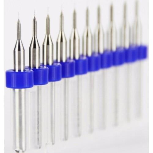 10pcs/Set 0.6mm-1.15mm High Quality Hard Alloy PCB Print Circuit Board Carbide Micro Drill Bits Tool for PCB SMT CNC