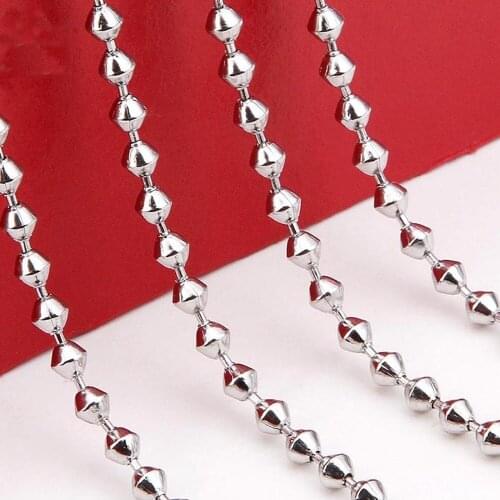 2/2.4/3.2mm Stainless Steel Keychain Bead Ball Chains Floating Locket Necklaces Trendy Jewelry Parts Free Shipping