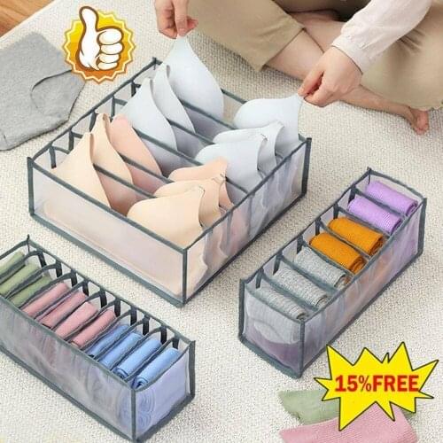 3pc Drawer Divider Closet Underwear Socks Bra Organizer Container Storage Box