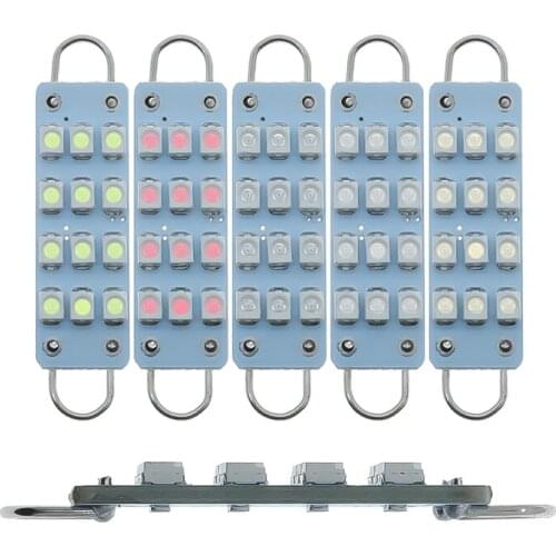 4PCS C5W Car Led Rigid Loop 44mm 12 SMD LED Bulbs For Door Lights Festoon Dome Light Auto Bulbs White Blue Red