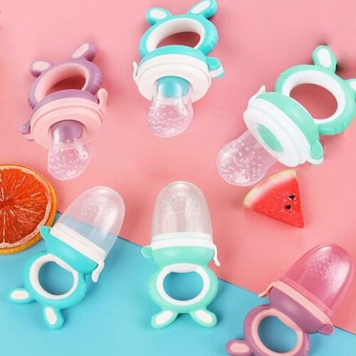 5pcs Fruit pacifier Baby Eat Vegetable Food Fruit Silicone Bite Bag Safe Kids Feeding Training Pacifier Food Feeder soother