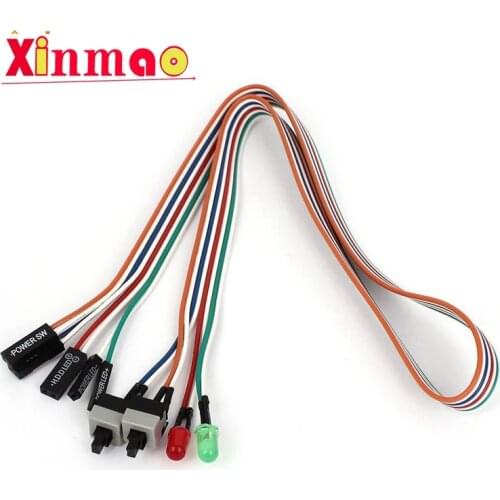 68CM Slim ATX PC Compute Motherboard Power Cable Original On/Off/Reset with LED Light PC Power Reset Switch Push Button Switch