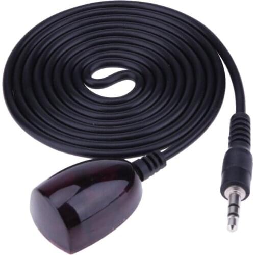 ALLOYSEED 38KHz 3.5mm 3-Pole Plug IR Infrared Remote Control Receiver Extender Repeater Cable 1m USB Adapter Black