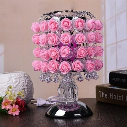 Fragrance Lamp Tree Light Rose Flower Table Lamp Home Decoration Lights with LEDs for Home Party Wedding with EU Plug WF1024