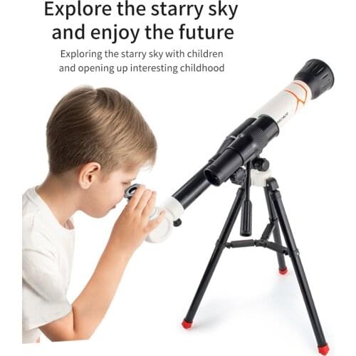 20X 30X 40X Science Educational Kids Astronomical Telescope Monocular with Tripod for Children Observation Scope Gift