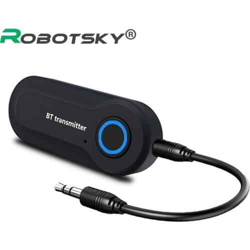 Bluetooth Transmitter 3.5MM Jack Audio Adapter Wireless Bluetooth Stereo Audio Transmitter Adapter for TV Headphones Speakers