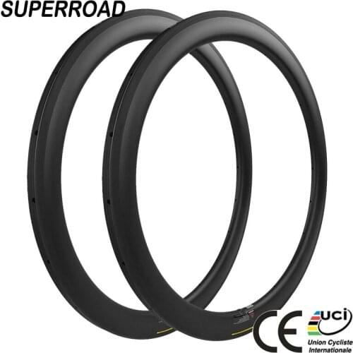 Cheap 28mm Wide 50mm Deep Light Carbon Road Bike Tubular Rims Asymmetric Bicycle Rim