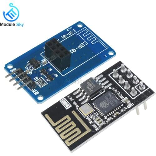 ESP-01S ESP8266 Serial Wi-Fi Wireless Module Transceiver Receiver + ESP-01 EPS01 PCB Adapter for Arduino