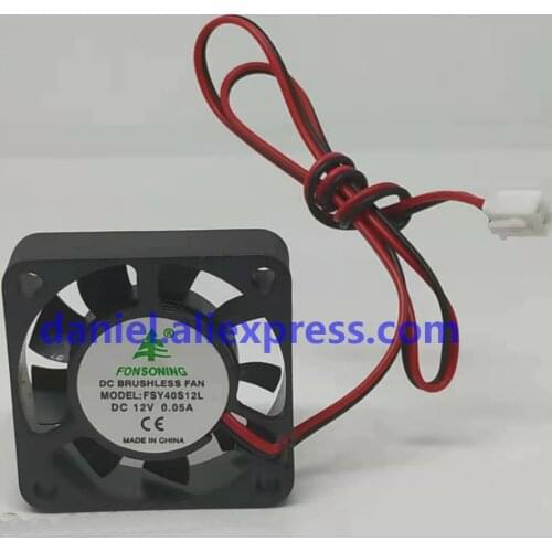 FONSONING FSY40S12L DC12V 0.05A 40x40x10MM 4CM for DVR Mute cooling fan