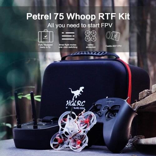 HGLRC Petrel 75 Whoop 1/2S FPV Tinywhoop Drone RTF Radiomaster T8 Transmitter VR009 FPV Goggles RTF Starter Kit for FPV beginner
