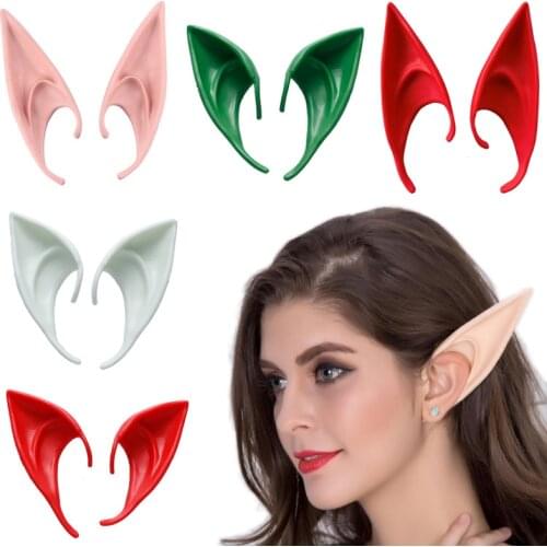 Colorful Mysterious Angel Elf Ears Halloween Costume Props Cosplay Soft Prosthetic Latex False Ears Accessories For Party