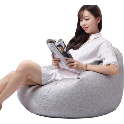 Medium size indoor bean bag chair,living room beanbag lounger,lazy relax sofa cushion,portable furniture COVER ONLY , NO FILLER