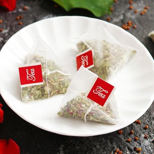 Kitchen Tea Tool 6.5*8cm Empty Disposable Teabags Nylon Filters Herb Tea Infuser Strainers with Label String LX4898