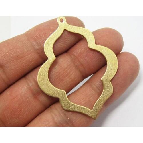 Brass charms 49x37.8x1mm Religion Textured Raw brass necklace pendant -10pcs R740