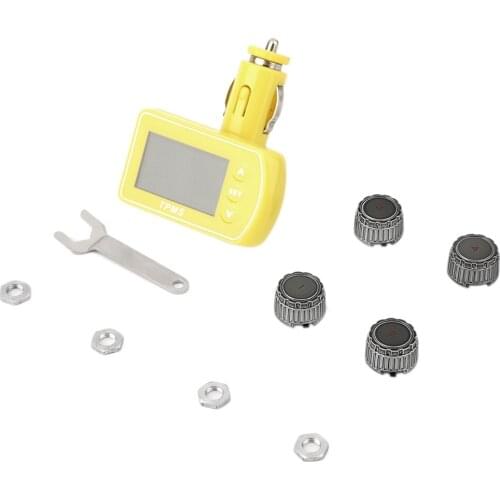 Hot! 4 Colors Tire Pressure Monitor System + 4 External Sensors LCD Display GT02-T02 New And High Quality