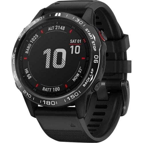 Metal Case Watch Protective Ring Adhesive Cover Anti-scratch for Garmin Fenix6 / Fenix6 Pro Sapphire Smart Watch Accessories