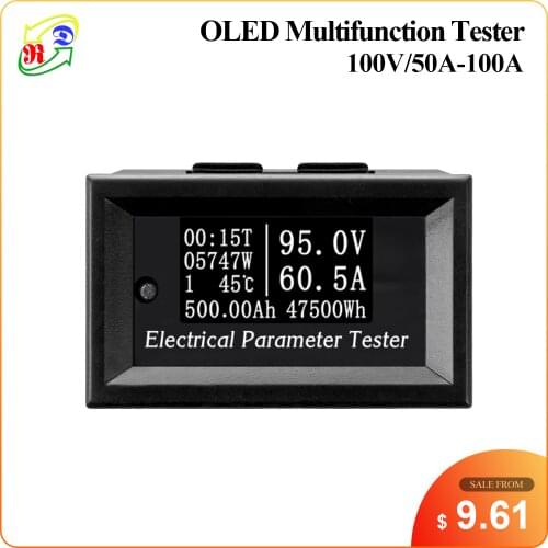 RD dual range 100v/50A/100A 7in1 OLED Multifunction Tester Voltage current Time capacity voltmeter Ammeter electrical meter