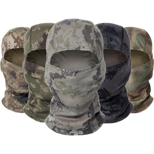 Camouflage Balaclava Tactical Army Face Mask Cycling War game Face Shield Hunting Helmet Cap Military Moto Skull Mask Men