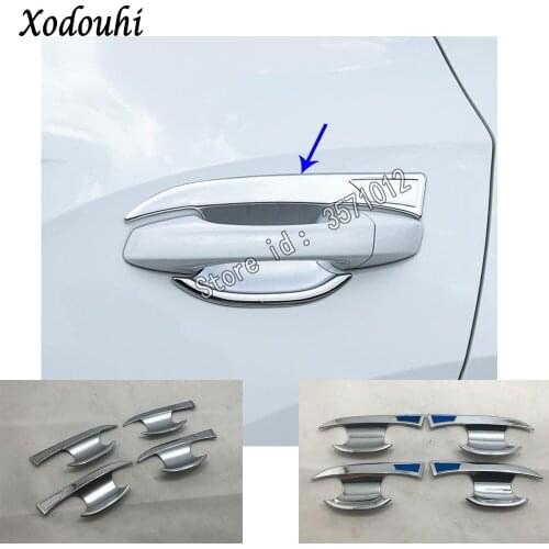Car Sticker Body Detector Trim ABS Chrome External Door Bowl Frame Moulding For Volkswagen Vw T-ROC TROC 2017 2018 2019 2020